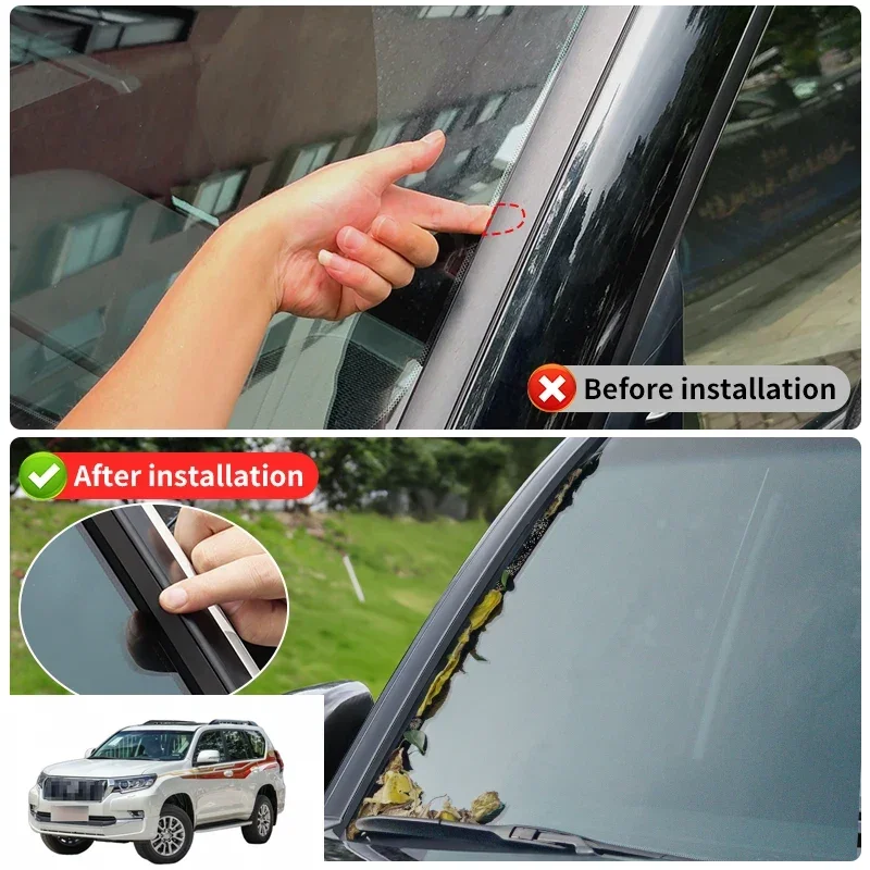 For Toyota Land Cruiser LC300,Lexus LX600 2021-2026 Windshield strip Shock absorption Dustproof Reduce wind noise CarAccessories