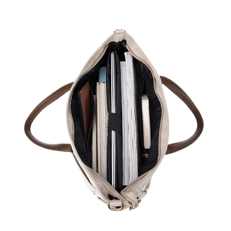 Bolso de mano de hombro para ordenador portátil para mujer, maletín anticolisión grueso, bolso de mano Oxford de gran capacidad a la moda Simple de alta calidad