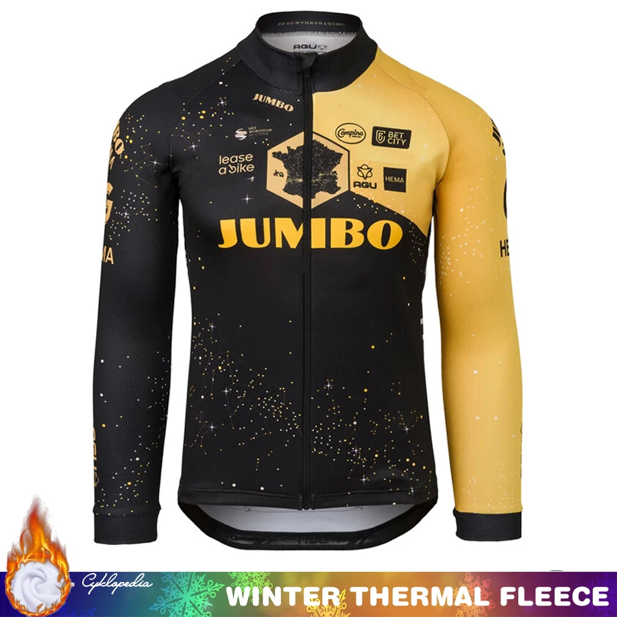 

Road Bicycle JUMBO Winter Thermal Fleece Cycling Clothing Jumper Jersey Men Men's Pants Man Maillot Clothes Mtb Mens Shirt Bikes