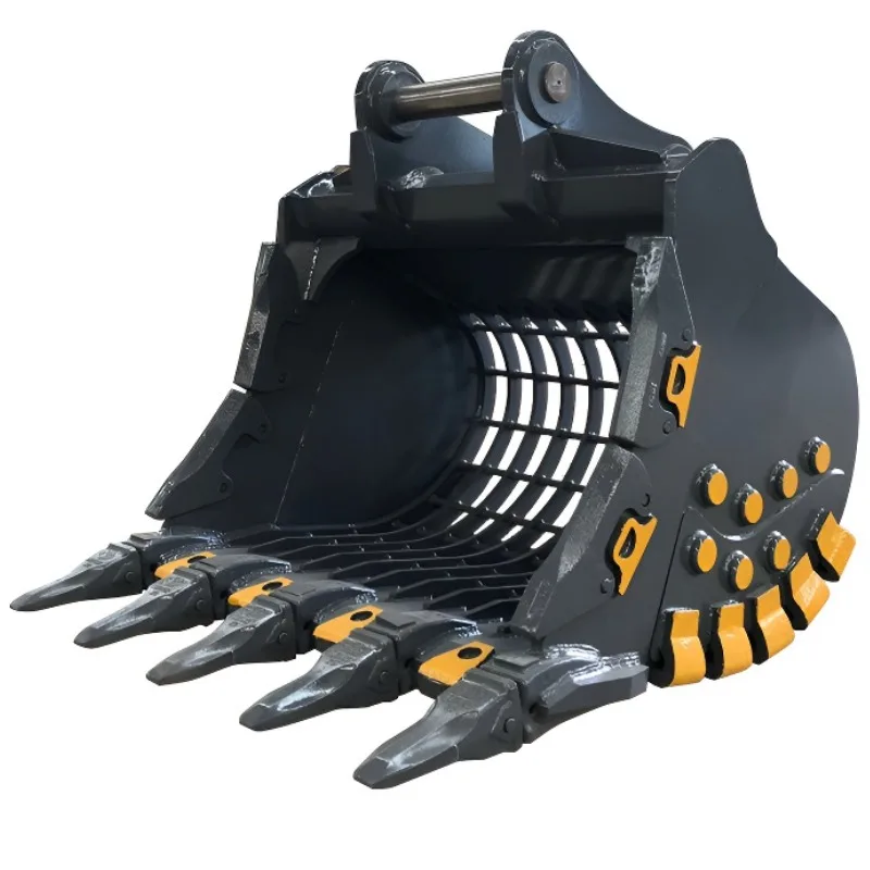 Customized 30 Ton Backhoe Excavator Skeleton Rib Bucket Heavy Duty Rock Soil Screening Attachment Manufacturer