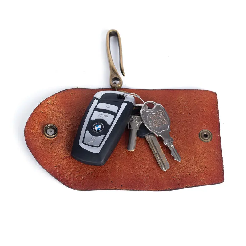 Genuine Leather Key Wallet Keychain High Quality Designer Cowhide Key Chain