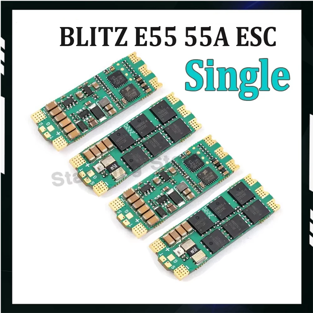 IFlight BLITZ E55 เดี่ยว 55A 2-6S ESC BlHeli32 สนับสนุน Dshot600 Proshot Oneshot Multishot สําหรับ RC FPV Racing Drone 35*13 มม.