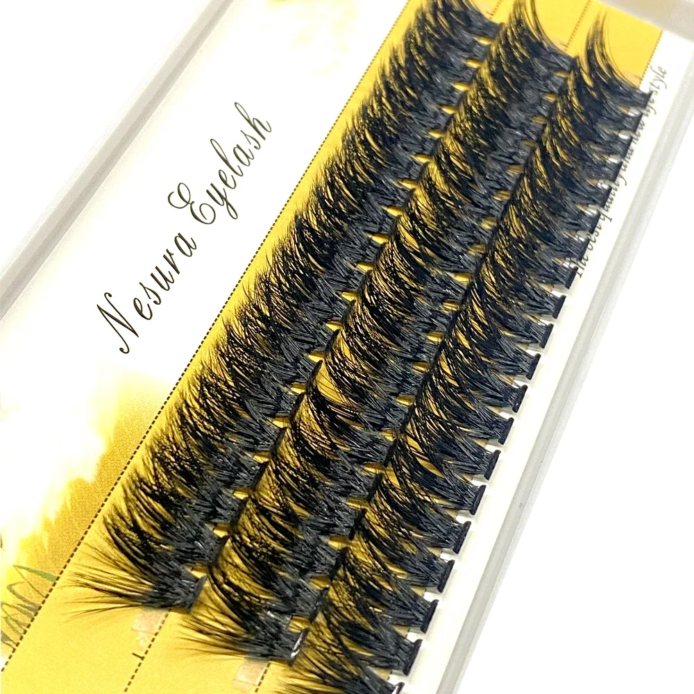 60 bundles of 50D/60D/80D black eyelash extensions artificial mink eyelashes single cluster eyelash makeup cotton thread