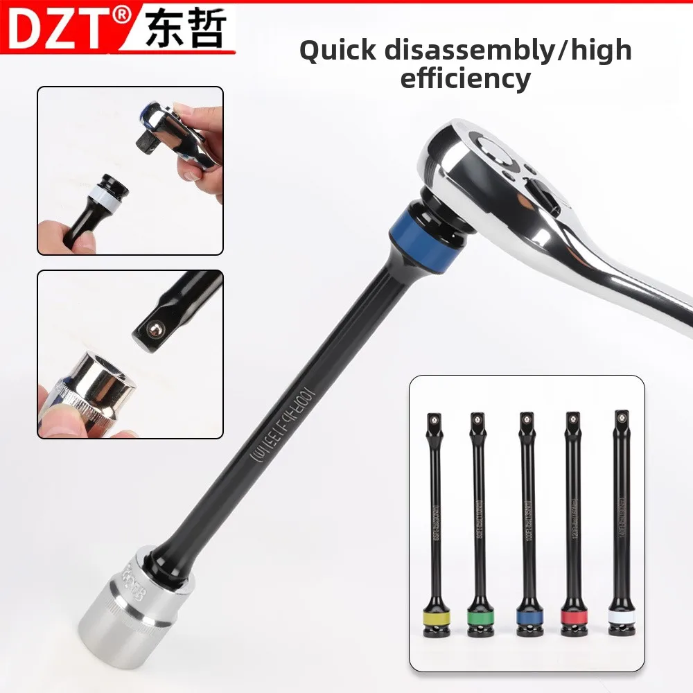 10-Piece Pneumatic Torque Limiting Extension Bar Set, 1/2 inch Square Drive Torque Wrench Extension Rods, Industrial Grade St