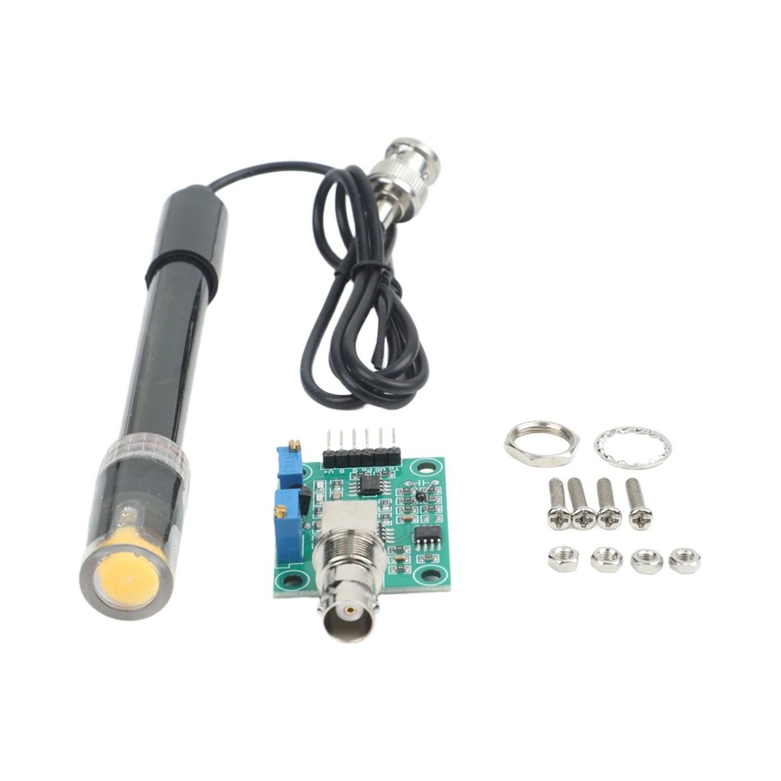PH Regulator Sensor 0-14 Range With Mounting Holes For BNC PH Electrode Probe Soil Water Quality Data Acquisition Tool
