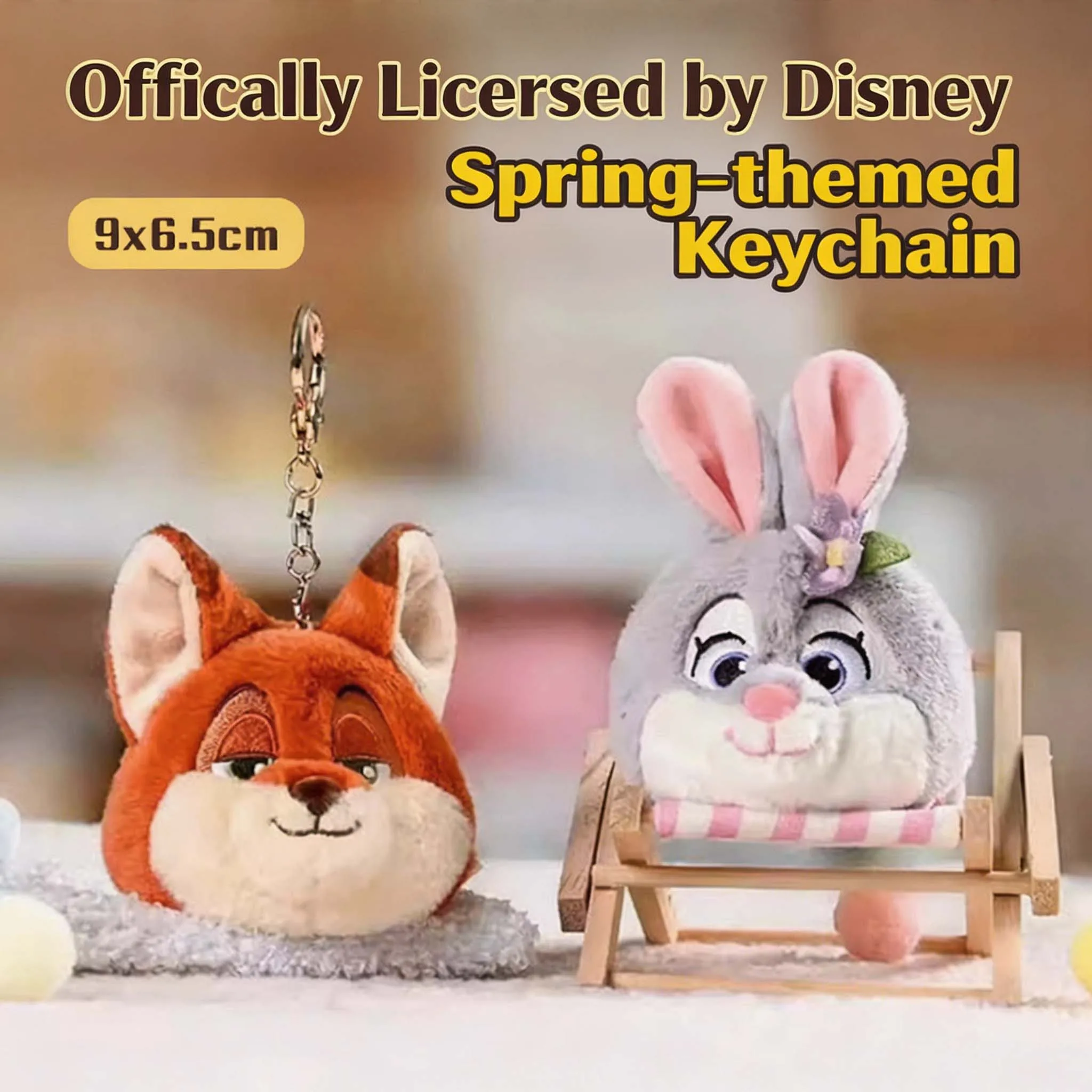 

Плюшевый брелок Disney Zootopia Джуди и Ник, милый кавайный брелок-подвеска для ключей, сумка-кошелек для девочек, для ежедневного использования, подарок на день рождения