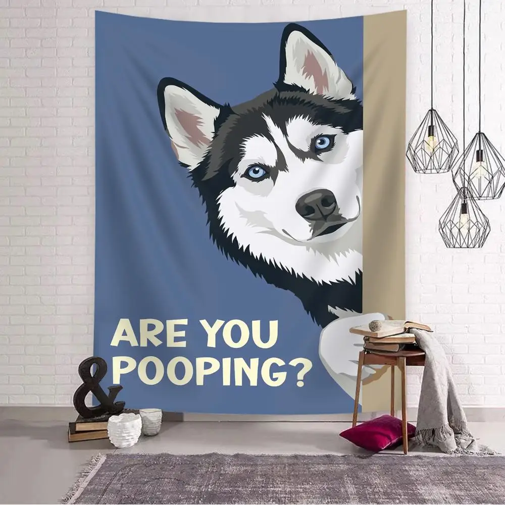 Abstract Are You Pooping Tapestry Aesthetic Wall Tapestry Hanging Decor Microfiber Fabric Poster for Bedroom Living Room Home