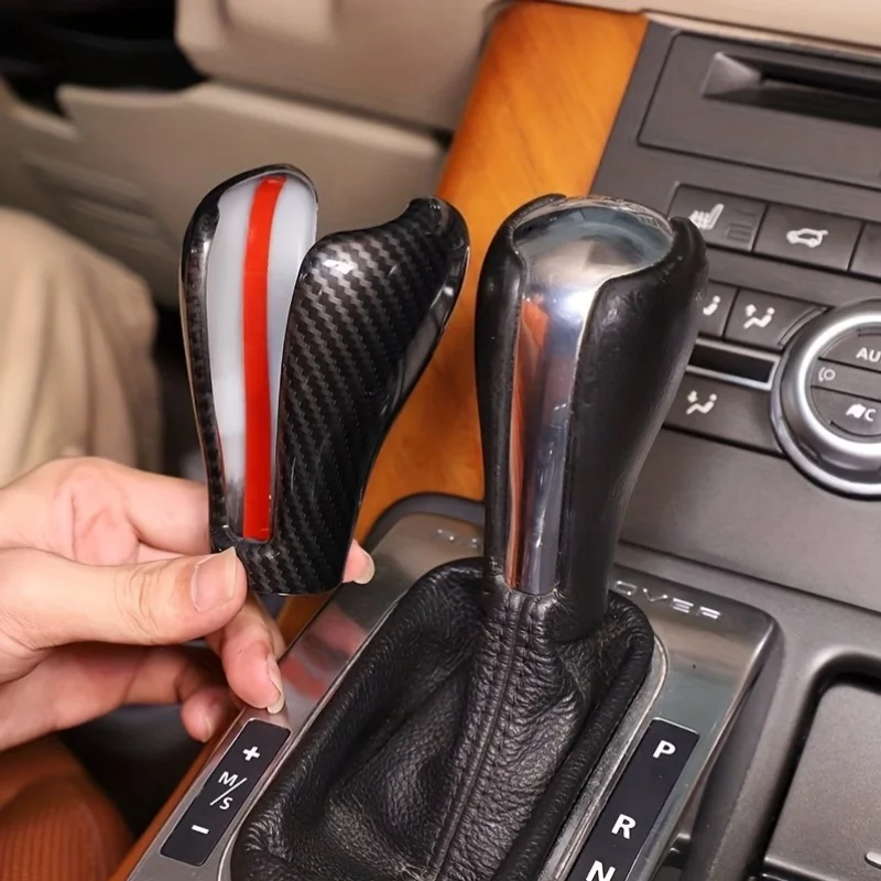 For Land Rover Range Rover Sport 2005-2013 ABS Carbon Fiber Car Accessories Interior Center Gear Shift Knob Head Cover Trim
