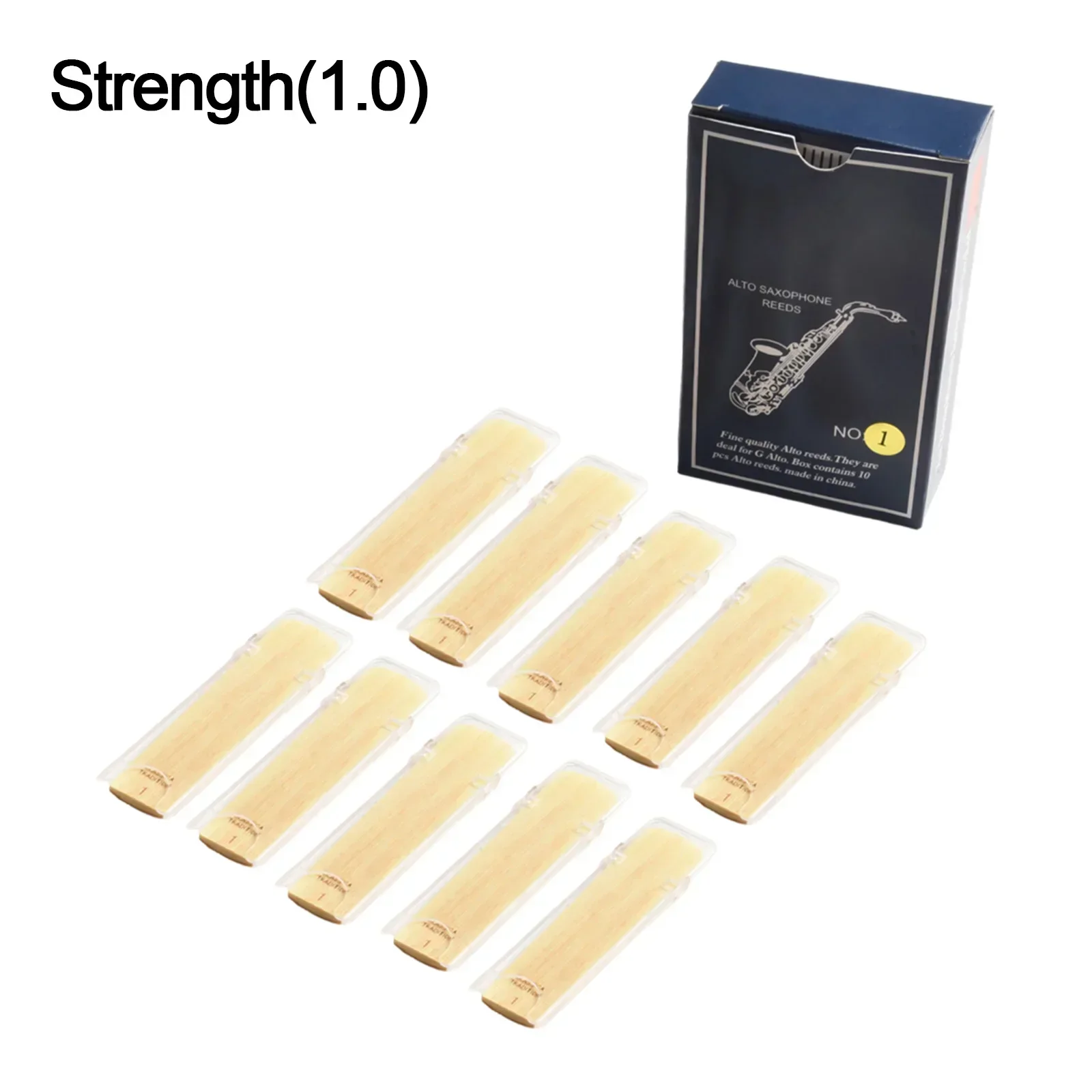 Alto Saxophone Reeds Full Size Strength 1 0 1 5 2 0 2 5 3 0 3 5 Suitable for All Registers Stable Sound Plastic Box