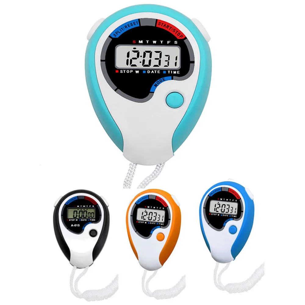 

Electronic Digital Stopwatch Professional Handheld LCD Chronograph Sports Running Training Timer with String