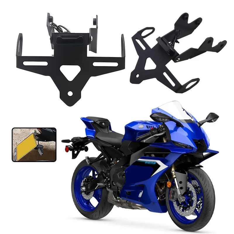 

For YAMAHA YZF R9 YZFR9 YZF-R9 2025 Motorcycle Rear License Plate Holder Bracket with Light Tail Tidy Fender Eliminator