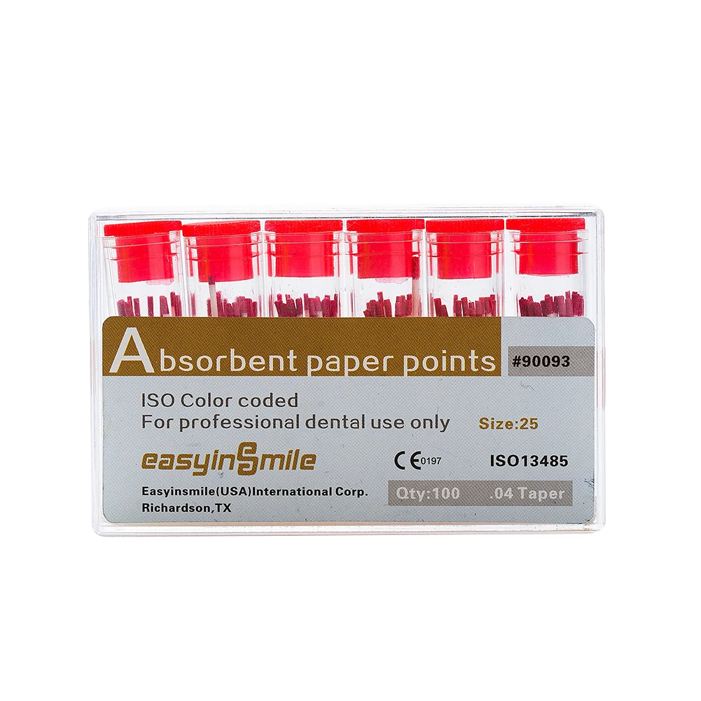 Easyinsmile Dental Absorbent Paper Points Disposable GP Material Per cha Paper Points