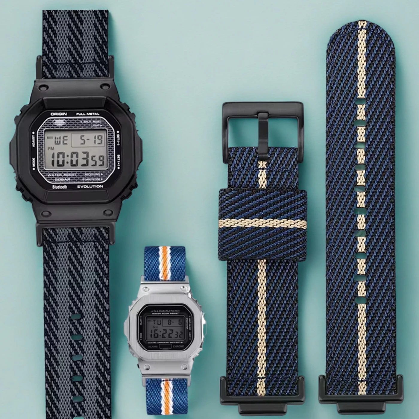 

Нейлоновый ремешок для часов DW-5600, мужской ремешок для часов Casio G-SHOCK DW5600 GW-M5610 GA-2100 DW-6900, быстросъемный браслет, металлический адаптер