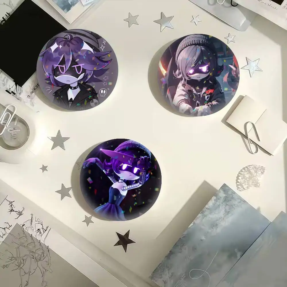 Cartoon Murder Drones Uzi N  25 32 44 58 75mm Badges Personalized Round Brooches Pins Accessory Gift