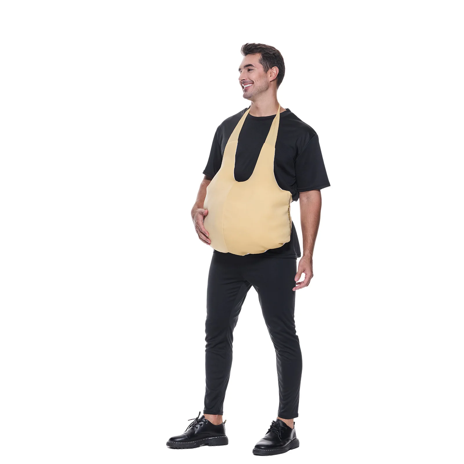 Funny Big Belly Butt for Men Women Fake Belly Butt Halloween Bachelor Party Carnival Halloween Santa Pregnant Woman Cosplay