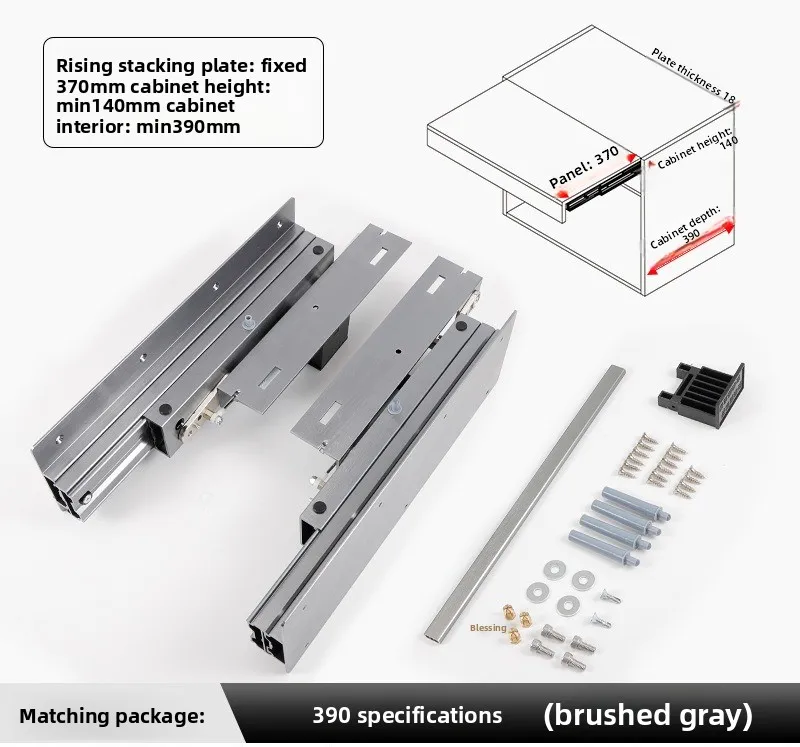 Onzichtbare stijgende uittrekbare tafel Hardware Verlengbureau Glijrail Opklapbare tafel Geleiderailaccessoires