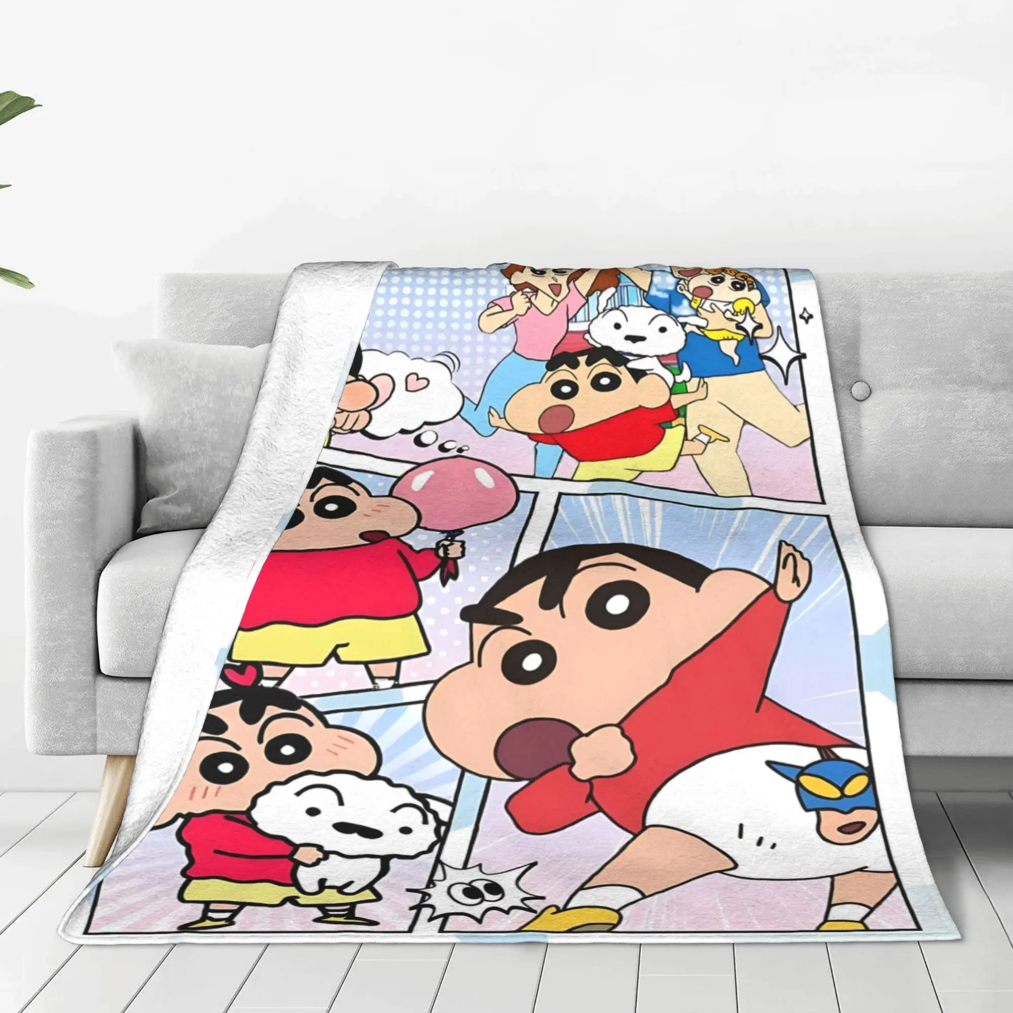 1PC Crayon S Shin chan  home room decorations Winter Blankets for Adults Bedding Home Interior Sofa Knee