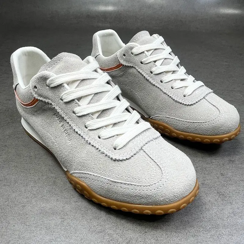

2026 light luxury retro German training shoes men's suede leather breathable high-end casual sports running shoes