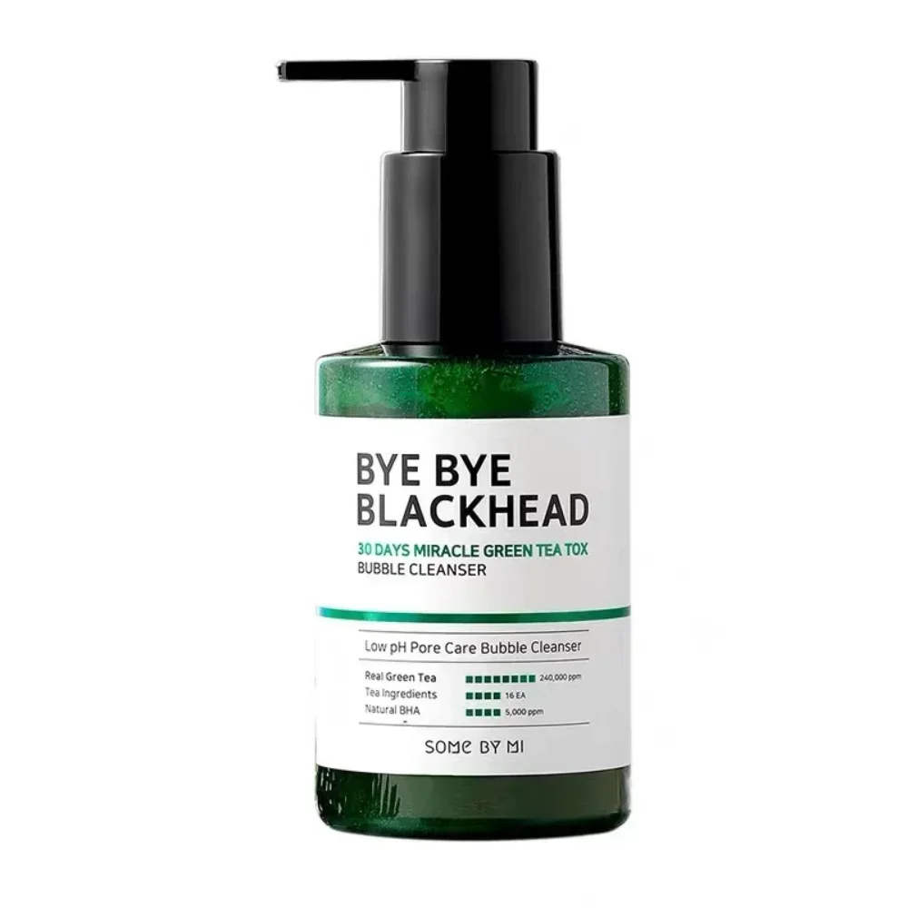 

Korea SOME BY MI Bye Bye Blackhead 30Days Miracle Green Tea Tox Bubble Cleanser 120g Oil-control Remove Blackhead Face Skin Care