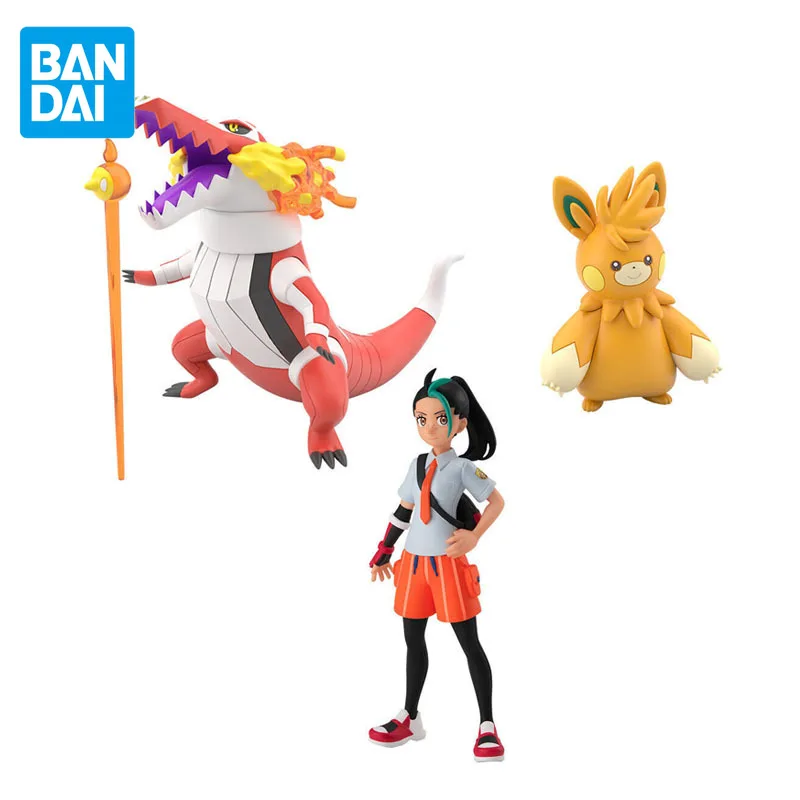 

Bandai Original Shokugan Scale World POKEMON Anime Figure Nemona Pawmot Skeledirge Action Figure Toys for Boys Girls Kids Gifts