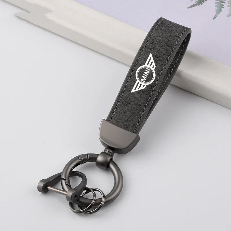 Fashion Metal Car Keychain Hanging Suede Gift Key Ring Holder For BMW Mini Cooper One S JCW F55 F56 F57 F60 Coupe R50 R53 R56 R5