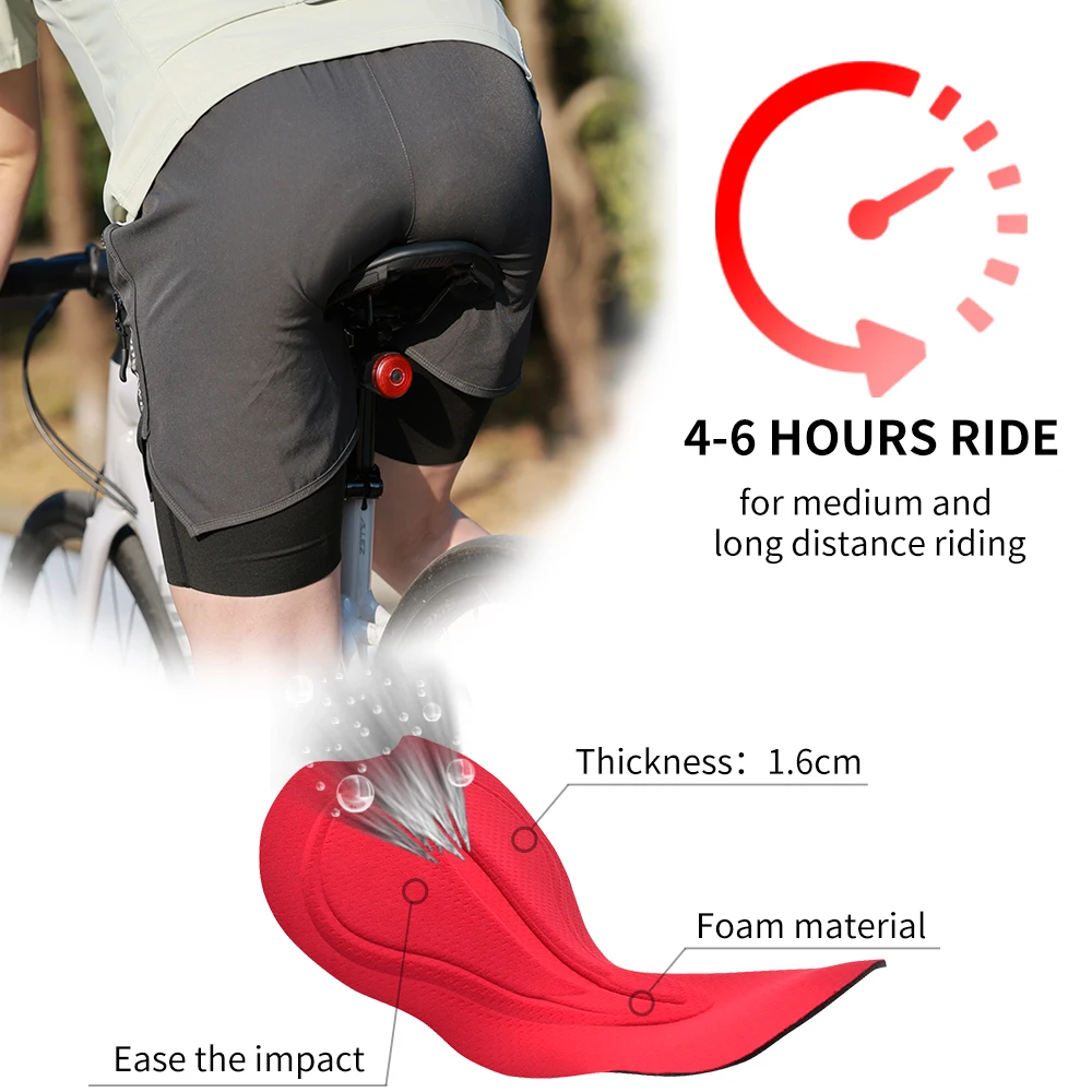 WOSAWE MTB Shorts Summer Men Cycling Shorts 2 in 1 Mountain Bike Padded Shorts Double Layer Downhill Bike Quick Dry Short Pants - Image 4