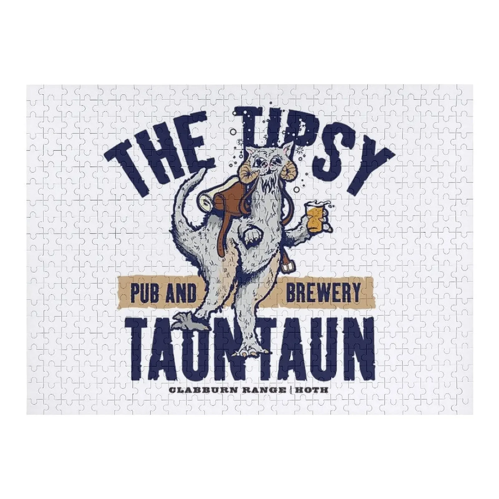 

Пазл The Tipsy Tauntaun, персонализированное имя, индивидуальное имя, детская игрушка, подарок на заказ, головоломка для ребенка