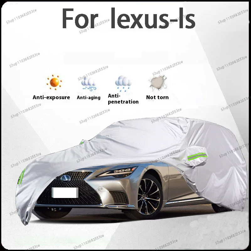 

Для Lexus LS Fit автомобильный чехол водонепроницаемый пылезащитный солнцезащитный козырек (УФ) снежный серебряный полный чехол с защитой от всего дня