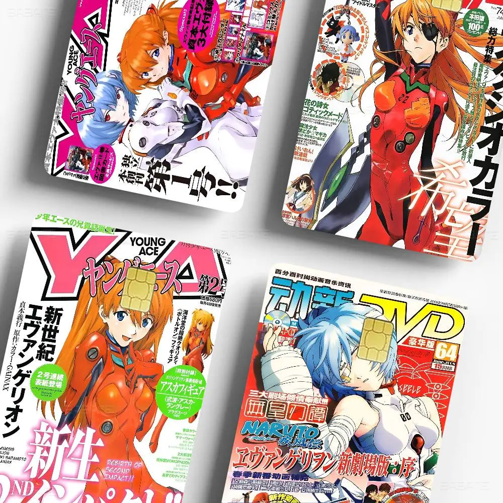 أنيمي E-Evangelions 100% رائجة البيع أنيمي الائتمان الخصم البنك بطاقة حافلة بطاقة فيلم الجلد ملصق