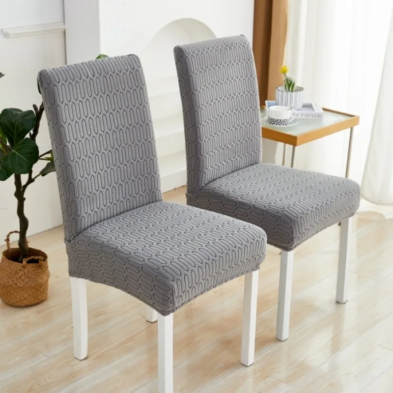 

Jacquard Stretch Chair Covers Set, Elegant Elastic Slipcovers for Kitchen & Dining Table, Universal Fit (2/4/6/8 Pieces)