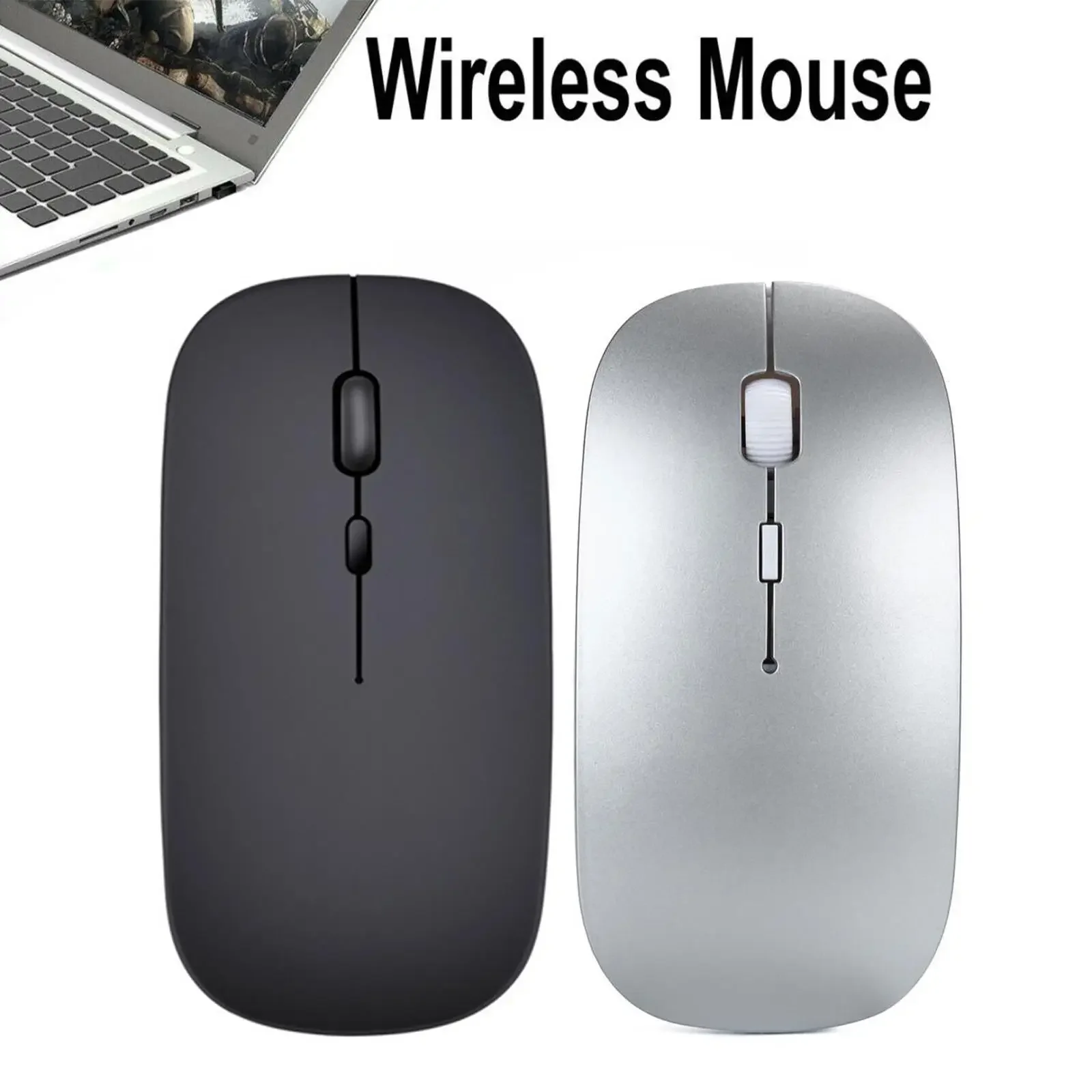 

Wireless Bluetooth Mouse For Laptop Computer Rechargeable Portable Mause Silent Ergonomic Mice For PC Tablet Office Home