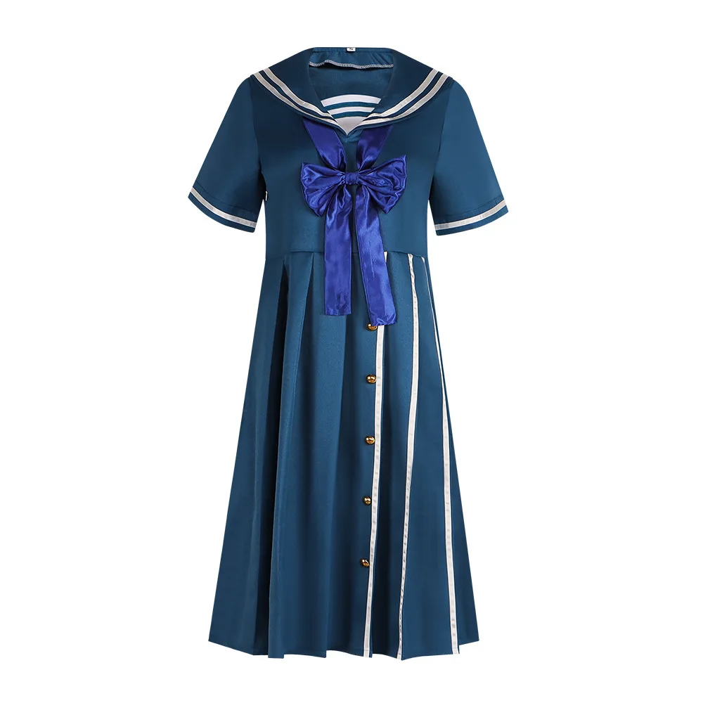 Game Reverse:1999 Cosplay Eagle Costume Women Blue Sailor Uniform Dress Halloween Carnival Party Comic Con Gown