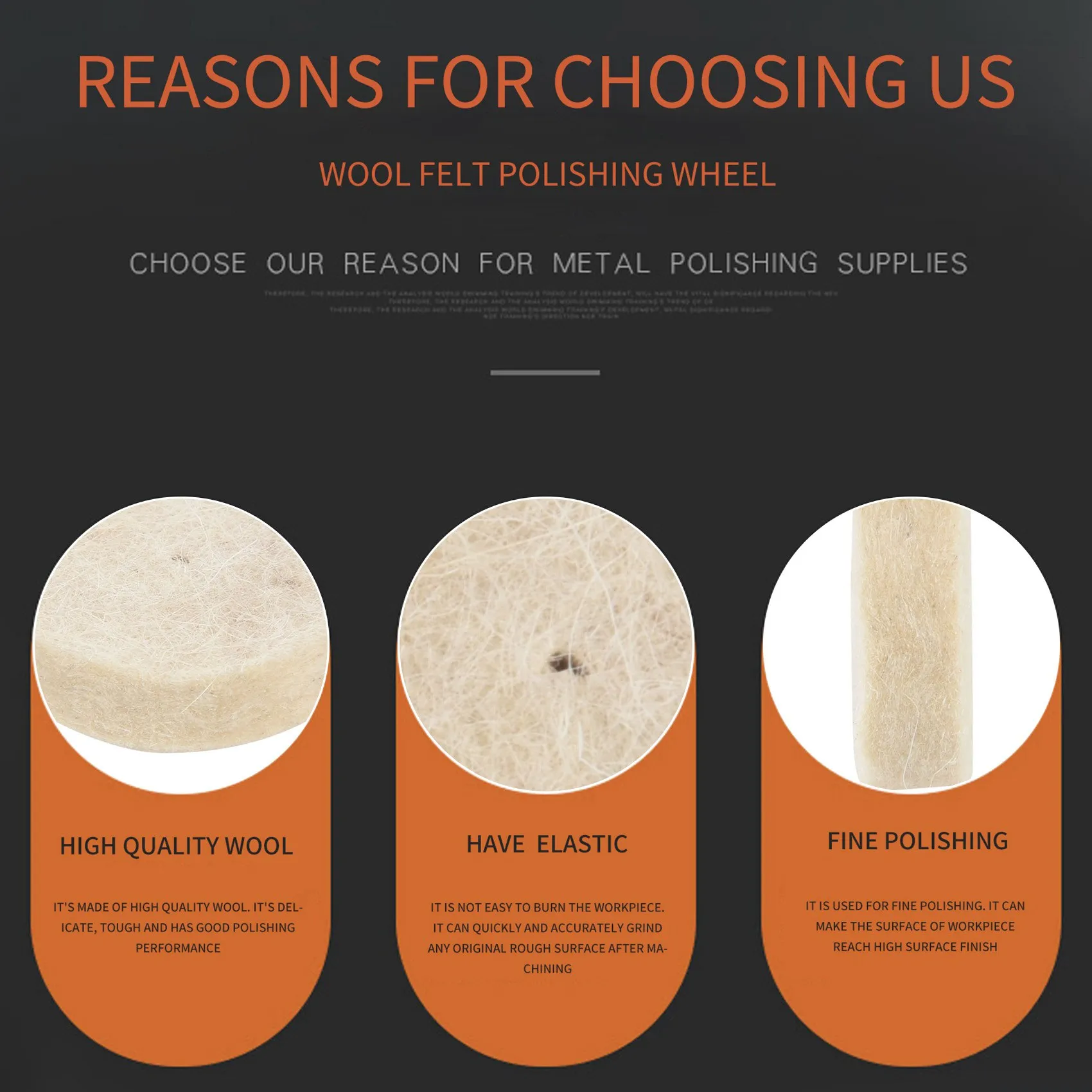 33Pcs Soft Felt Polishing Buffing Wheel Mixed Accessory for Rotary ToolT98C