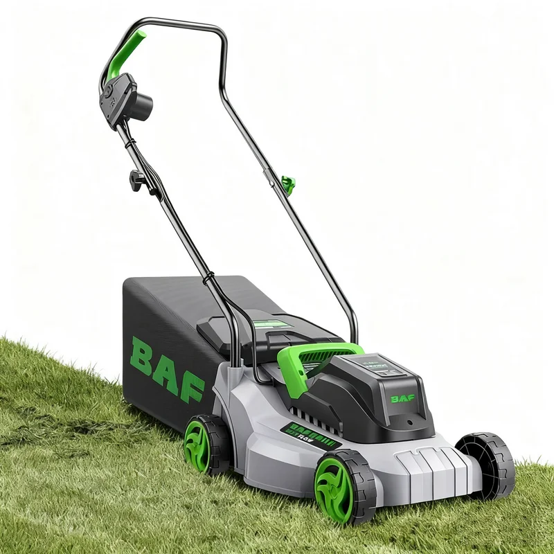 220V 2KW 2.5KW Cart Type Lawn Mower, Foldable Lawn Mower, Adjustable Trimming Height+32M Long Power Cord Garden Trimmer