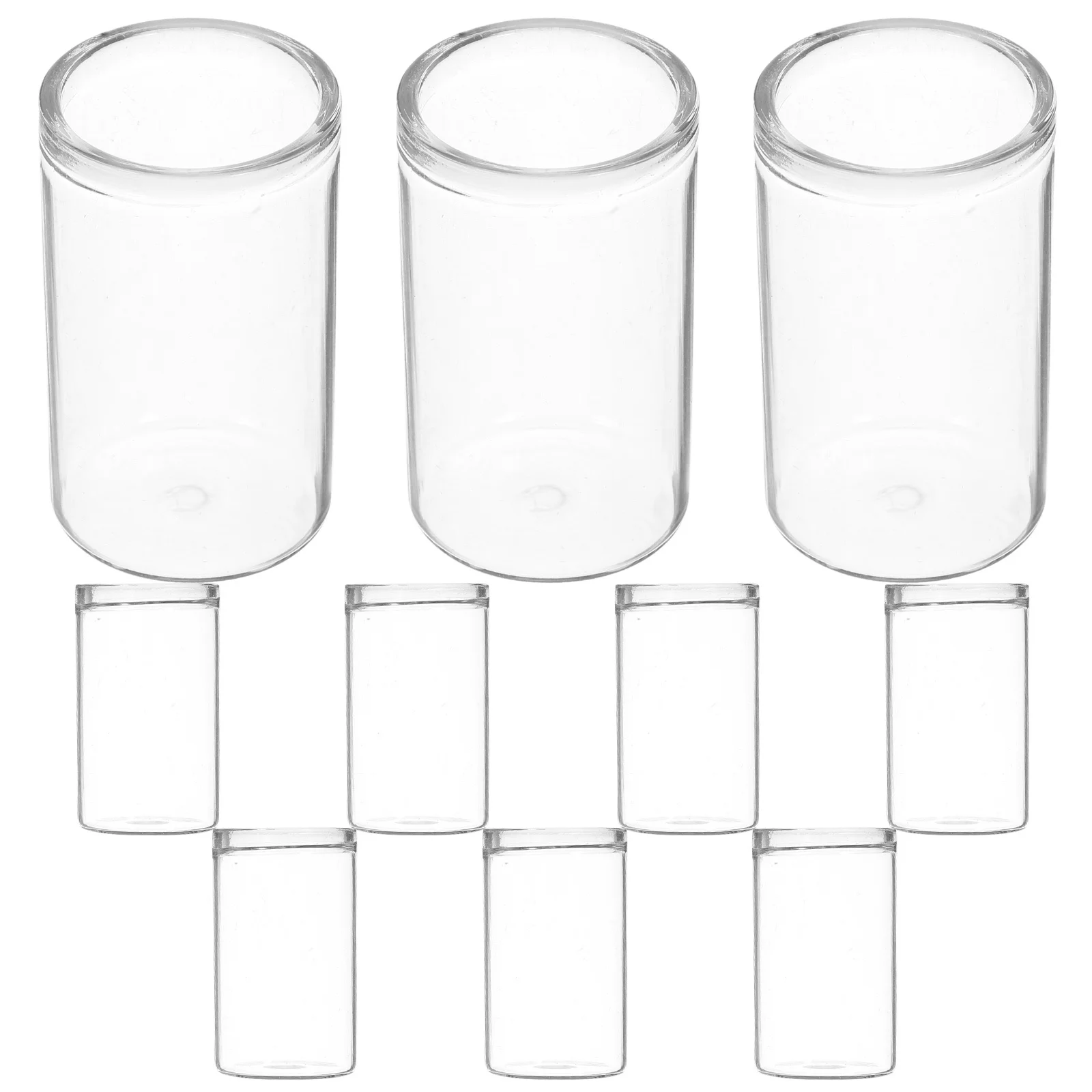

10Pcs Mini Test Tube Glass Flower Vases Succulent Plant Containers Micro Landscape Bottles Hydroponic Terrarium Holder Small