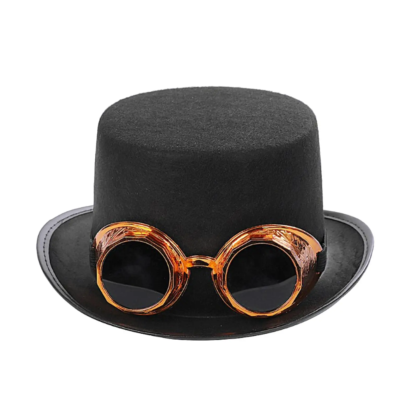 Steampunk Top Hat with Vintage Goggles - Stylish Costume Accessory for All