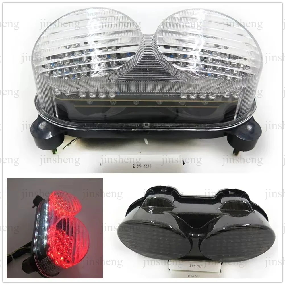 For  Kawasaki 2005-2008 ZZR600 1998-2002 ZX6R LED Tail Light Lens W/Turn Signal Motorcycle Parts