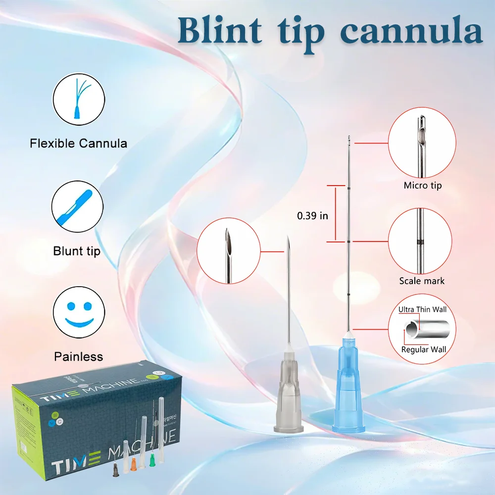 

18G 21G 22G 23G 25G 27G 30G 25/50/70mm Korean Disposable Blunt Cannula for Filler Sterile Micro Cannula Blunt Needle with Scale