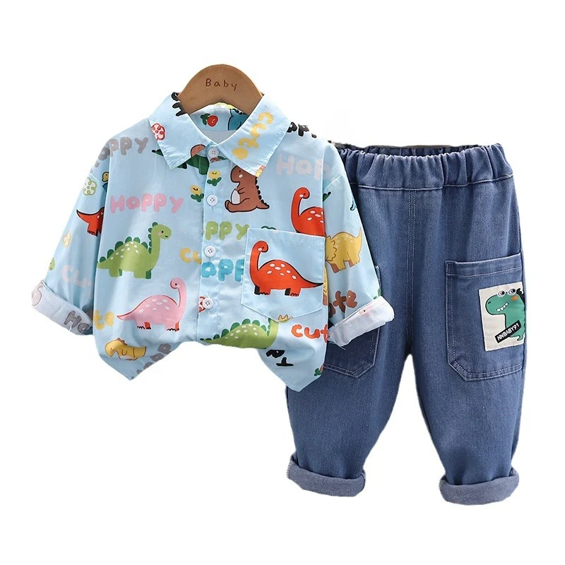 New Autumn Baby Clothes Set Children Boys Cartoon Shirt Pants 2Pcs/Sets Toddler Clothing Infant Casual Costume Kids Tracksuits