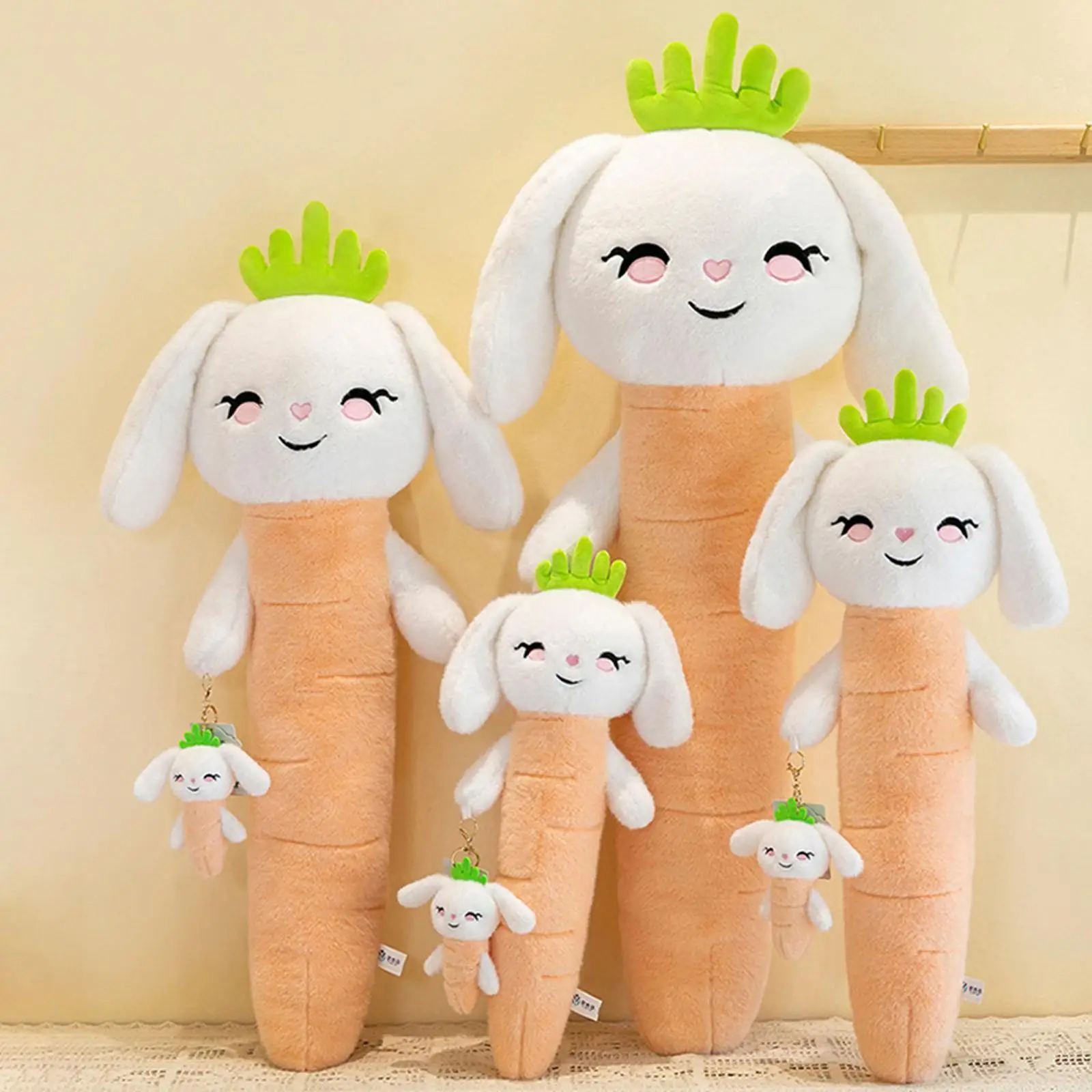 

Морковный кролик, плюшевая игрушка, украшение для дома, милая мягкая подушка с животными для взрослых, девочек, детей, подруг, подарки на день Святого Валентина