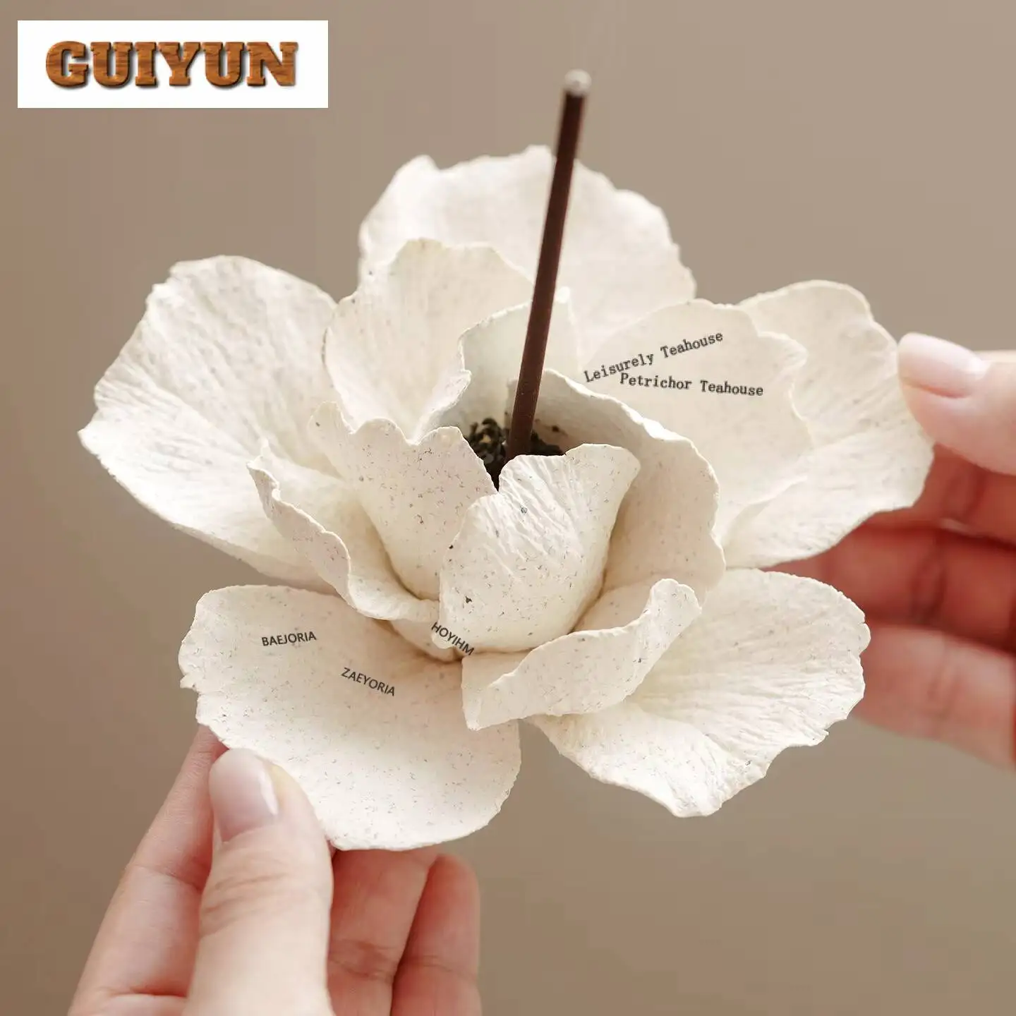Handcrafted Gardenia Incense Holder Incense Smoke Waterfall Incense Burners Consecrate Censer Buddhism Supplies Decoration