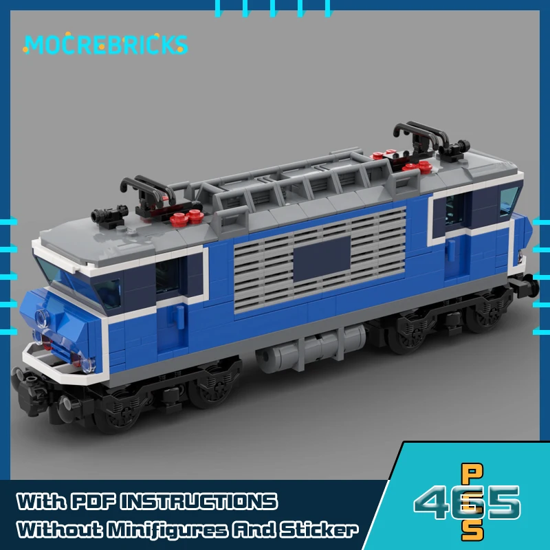 

City Track Series France SNCF Class BB 7200 MOC Building Blocks Electric Locomotive Train Model Assembly Bricks Toys Kids Gift