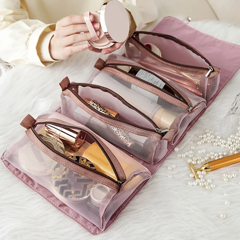 Ladies' Makeup Bag, Travel Storage Box, Mesh Makeup Box, Makeup Brush, Lipstick Storage, Beauty Tool Bag