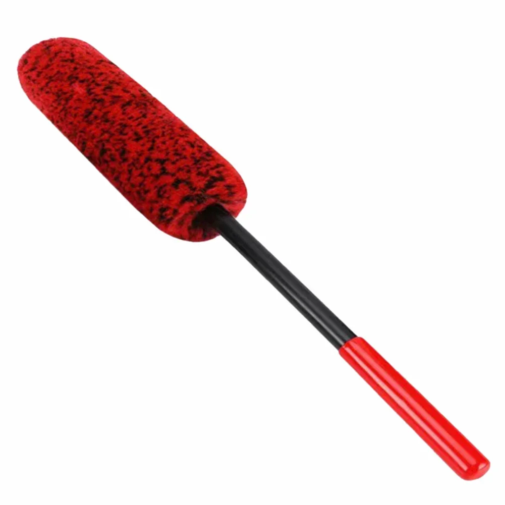 Car Wheel Detailing Brush Tire Soft Bristle Tyre Rim Detail Wash Brushes Red Car Cleaning Tools Auto Rim Tire Washing Accessorie