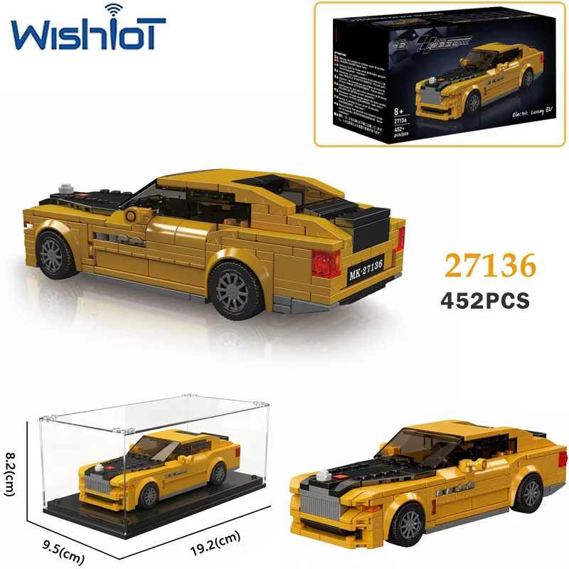 

Конструктор MOC: Имитация знаменитой модели автомобиля с демонстрационным боксом, сборная модель для мальчиков, коллекционные мелкие кирпичики, игрушка, подарок на день рождения