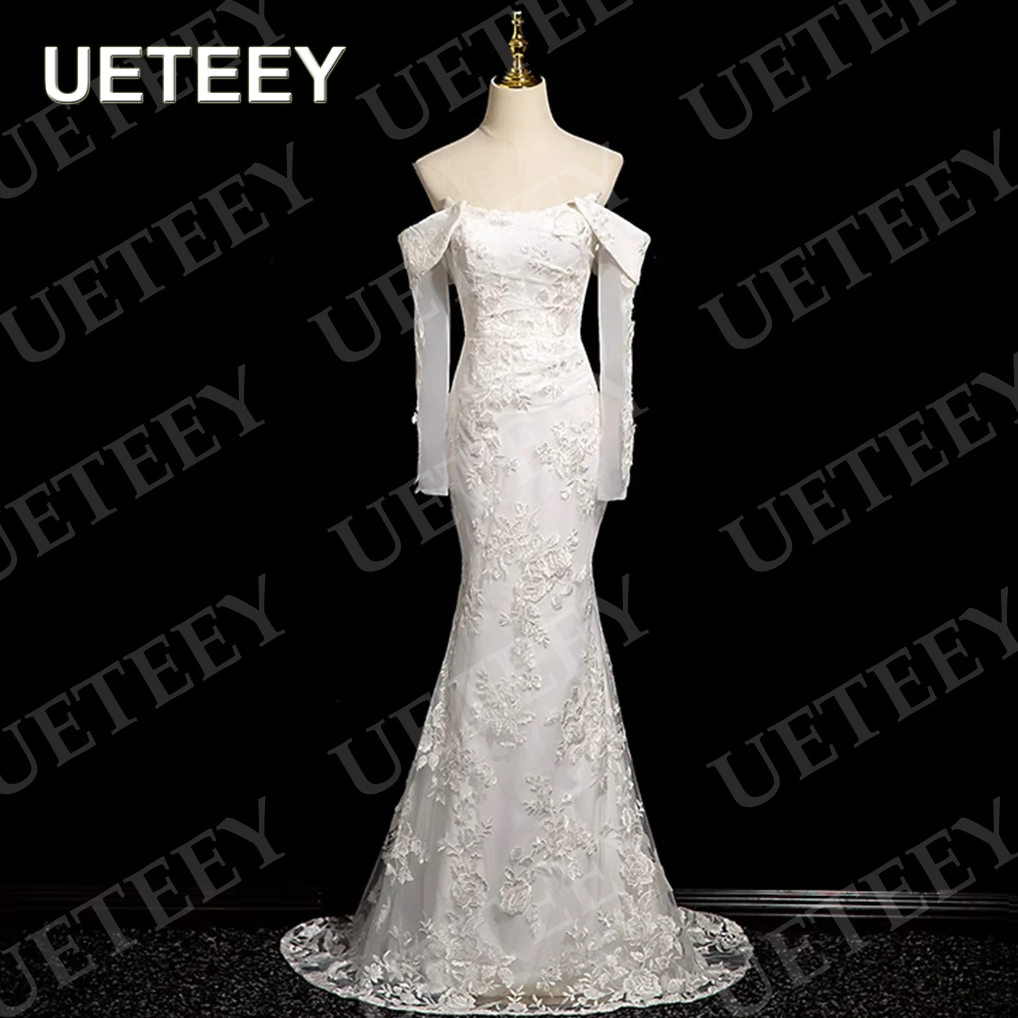 

UETEEY Exquisite Long Sleeves Wedding Dress Women Mermaid Style Lace Appliques Bridal Gwon Customized vestidos de novia 2025