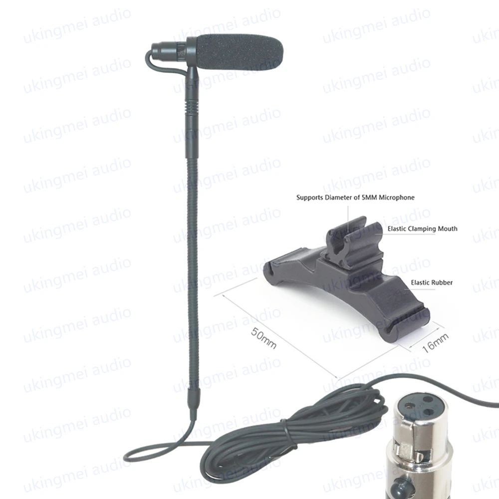 Dụng Cụ Âm Nhạc Micro Điện Dung Cho Chơi Bass Cổ Ngỗng Hiệu Suất Mic Cho Dây-Bộ Bộ Phát Hệ Thống Không Dây