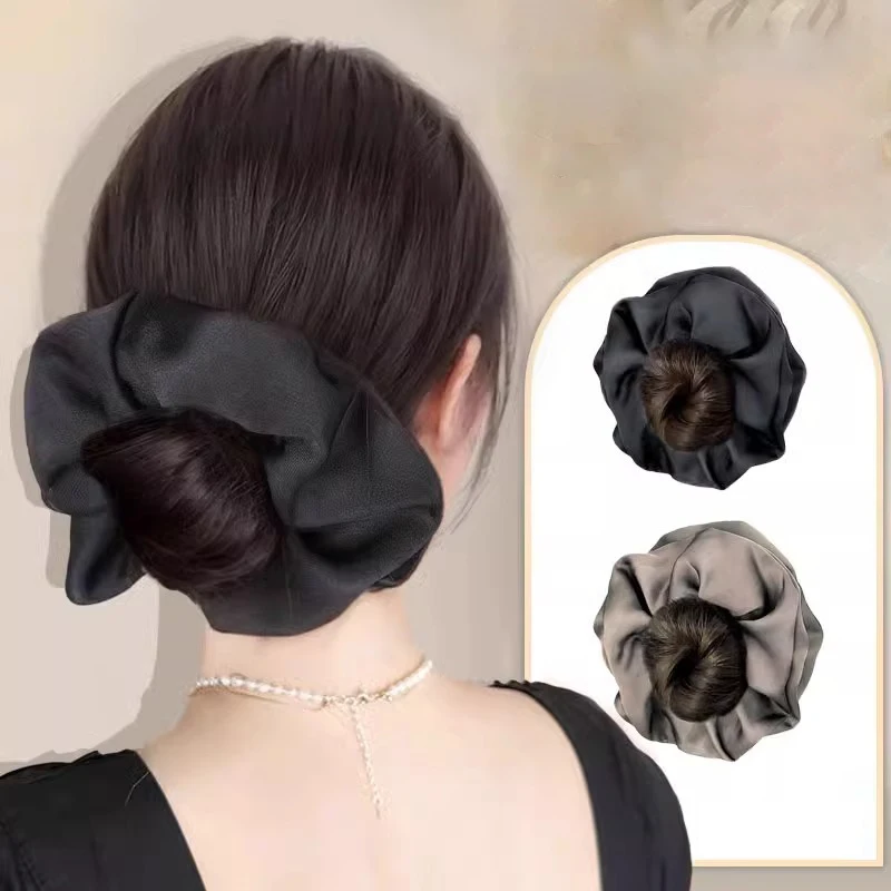 Syntetyczna peruka z główką kulkową Kobiecy klips z pazurem Głowa wahadłowa Leniwy styl Naturalny koreański styl Puszysty klips do włosów w kształcie kulki