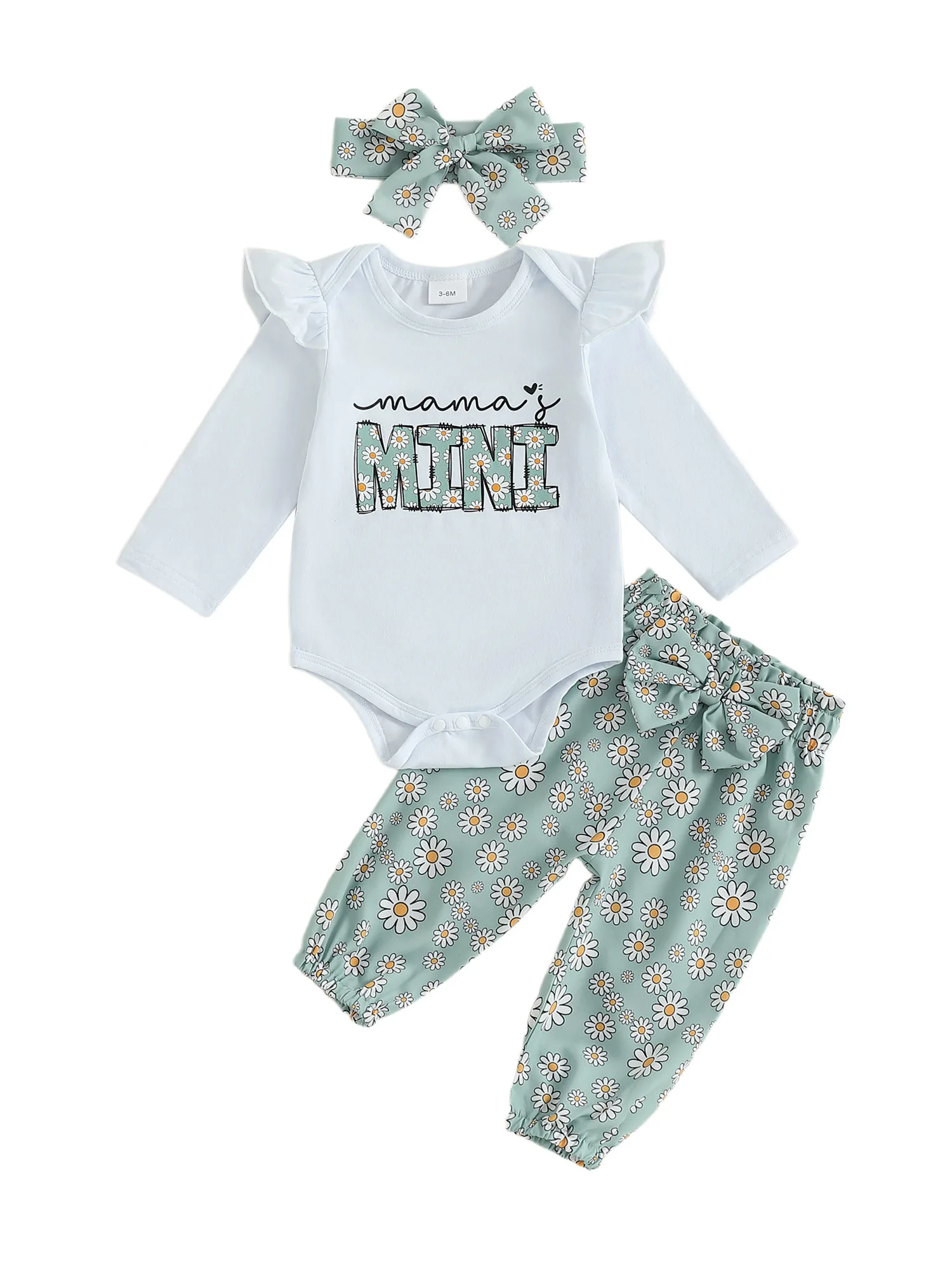 

Комплект зимней одежды для маленьких девочек, свитер с круглым вырезом и длинными рукавами, леггинсы с цветочным принтом, повязка на голову, комплект аксессуаров для волос