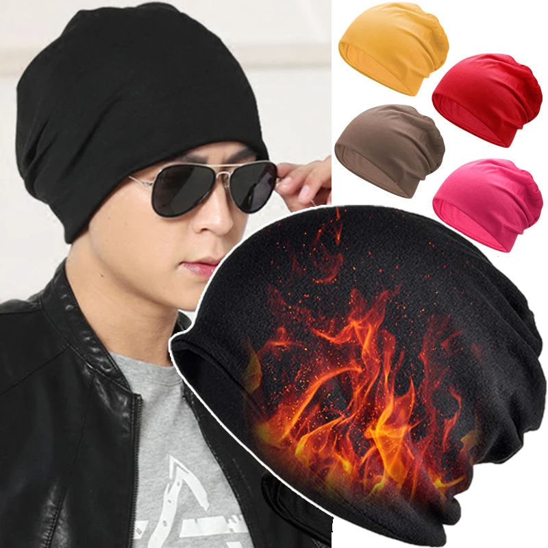 Classic Solid Color Autumn Winter Beanies Hats for Man Male Classical Hip Hop Bonnet Caps Soft Cotton Windproof Skullies Gorros